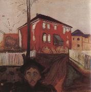 Edvard Munch Red oil painting